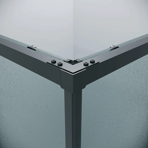 Душевая дверь GROSSMAN Galaxy 1/2.K33.01.12.21.02 (120x195) черный матовый, стекло шиншилла Душевая дверь GROSSMAN Galaxy 1/2.K33.01.12.21.02 (120x195) черный матовый, стекло шиншилла