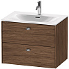 Картинка анонса товара «тумба под раковину duravit brioso br431101021 подвесная 72 см орех темный»
