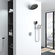 Детальная картинка товара «душевая система vincea inspire vsfw-3i22mt3rch встраиваемый, термостатический, двухрежимный, хром»