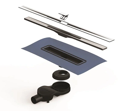 Душевой лоток BERGES SIMPEL 600, хром глянец, S-сифон D50 H60 боковой 091111 Душевой лоток BERGES SIMPEL 600, хром глянец, S-сифон D50 H60 боковой 091111