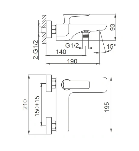 Смеситель для ванны Wonzon & Woghand Shark, хром (WW-483101-CR) Смеситель для ванны Wonzon & Woghand Shark, хром (WW-483101-CR)