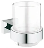 Стакан GROHE Essentials Cube, хром (40755001) с держателем Стакан GROHE Essentials Cube, хром (40755001) с держателем