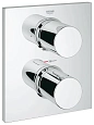 Смеситель для ванны GROHE Grohtherm F с переключателем на 2 положения, хром (27618000) внешняя часть Смеситель для ванны GROHE Grohtherm F с переключателем на 2 положения, хром (27618000) внешняя часть