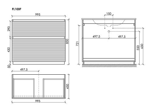 Тумба под раковину SANCOS Folk Floor FL100FCP 995х445х850 капучино, напольная Тумба под раковину SANCOS Folk Floor FL100FCP 995х445х850 капучино, напольная