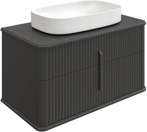 Мебель для ванной STWORKI Молде 95 антрацит, со столешницей 579563 Мебель для ванной STWORKI Молде 95 антрацит, со столешницей 579563