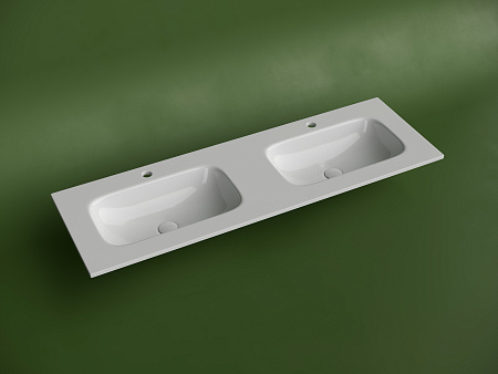 Раковина Ceramica Nova Grace CN7022 мебельная 1410x457x137 с двумя чашами и отверстиями под смеситель белый Раковина Ceramica Nova Grace CN7022 мебельная 1410x457x137 с двумя чашами и отверстиями под смеситель белый