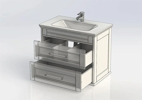 Тумба под раковину Aquanet Бостон 80 белый матовый 00243782 Тумба под раковину Aquanet Бостон 80 белый матовый 00243782