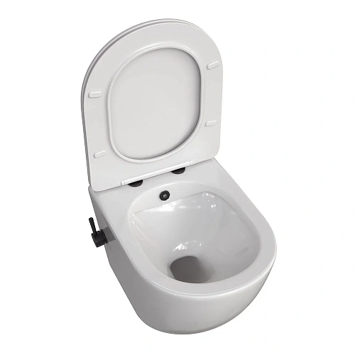 Унитаз подвесной Taliente Amato белый, с крышкой микролифт, с черным смесителем биде AM25010+SMnero Унитаз подвесной Taliente Amato белый, с крышкой микролифт, с черным смесителем биде AM25010+SMnero