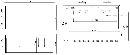 Тумба под раковину Sancos Urban UR120-2W белый Тумба под раковину Sancos Urban UR120-2W белый
