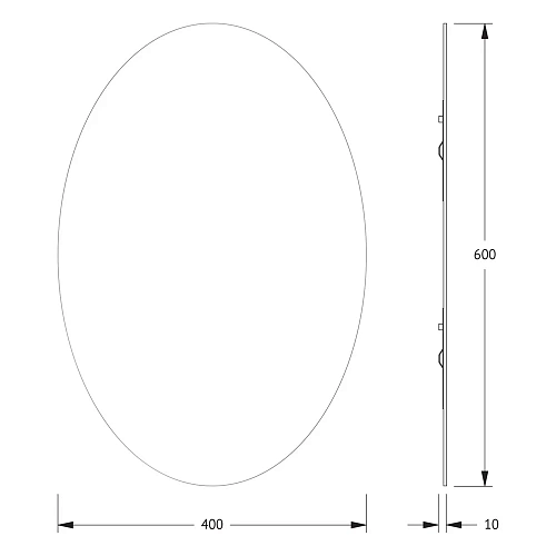Зеркало Evoform Primary BY 0027 40х60 см со шлифованной кромкой Зеркало Evoform Primary BY 0027 40х60 см со шлифованной кромкой