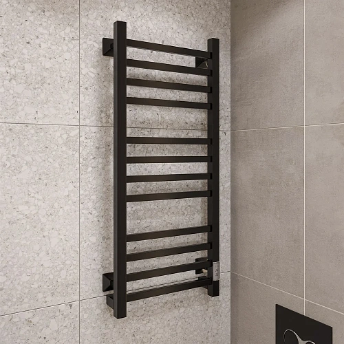 Полотенцесушитель электрический EWRIKA Пенелопа КВ 100х40, черный 551608 Полотенцесушитель электрический EWRIKA Пенелопа КВ 100х40, черный 551608