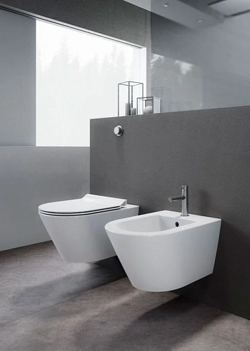 Унитаз подвесной GSI Kube-x 941611 compact безободковый Унитаз подвесной GSI Kube-x 941611 compact безободковый