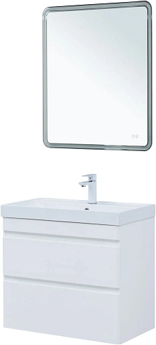 Тумба под раковину Aquanet Слим 80 00346049 белый сатин Тумба под раковину Aquanet Слим 80 00346049 белый сатин