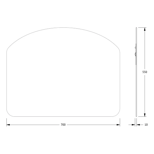 Зеркало Evoform Primary BY 0060 70х55 см со шлифованной кромкой Зеркало Evoform Primary BY 0060 70х55 см со шлифованной кромкой