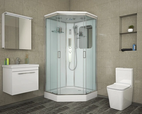 Душевая кабина Niagara Premium NG-6001-01GD (900х900х2200) низкий поддон (16 см) стекло прозрачное 60010114GD Душевая кабина Niagara Premium NG-6001-01GD (900х900х2200) низкий поддон (16 см) стекло прозрачное 60010114GD