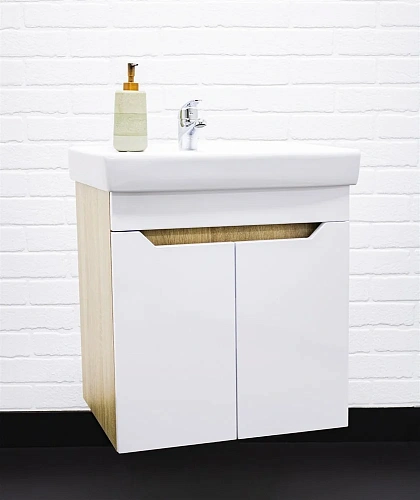 Тумба с раковиной DIWO Архангельск 50 дуб сонома, подвесная 569688 Тумба с раковиной DIWO Архангельск 50 дуб сонома, подвесная 569688