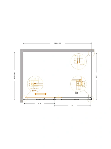 Душевой уголок CEZARES PLANE-AH-1-130/90-C-IN 130x90 см Душевой уголок CEZARES PLANE-AH-1-130/90-C-IN 130x90 см