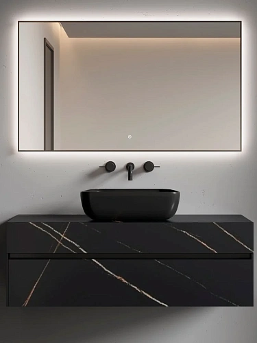 Зеркало Boheme 543-120-GM металлическая рама, подсветка, сенсор, антизапотевание, 120x70 Зеркало Boheme 543-120-GM металлическая рама, подсветка, сенсор, антизапотевание, 120x70