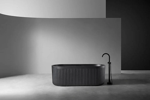 Ванна отдельностоящая ABBER AM9925B 170x75 универсальная, черная матовая, искусственный камень Ванна отдельностоящая ABBER AM9925B 170x75 универсальная, черная матовая, искусственный камень