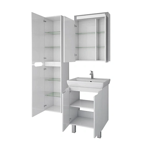 Тумба под раковину DREJA Q PLUS (D), 60 см, подвесная/напольная, 2 дверцы, с опорами, белый глянец 9 99.1004 Тумба под раковину DREJA Q PLUS (D), 60 см, подвесная/напольная, 2 дверцы, с опорами, белый глянец 9 99.1004