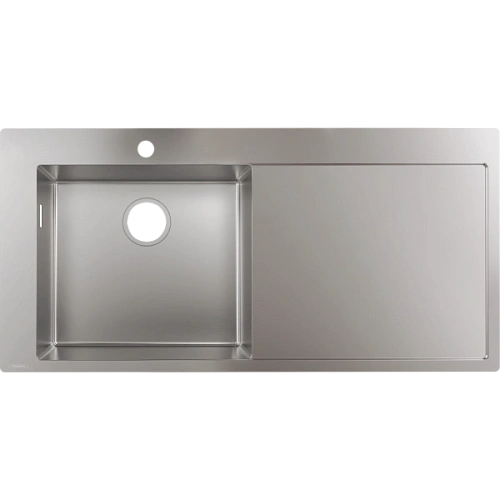 Кухонная мойка Hansgrohe S71 S716-F450 450 с крылом 43331800, нержавеющая сталь встраиваемая Кухонная мойка Hansgrohe S71 S716-F450 450 с крылом 43331800, нержавеющая сталь встраиваемая