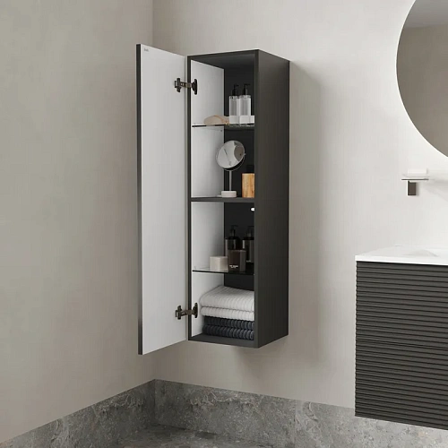 Шкаф-пенал IDDIS Bild (BIL30G0i97) подвесной 30 см темно-серый Шкаф-пенал IDDIS Bild (BIL30G0i97) подвесной 30 см темно-серый