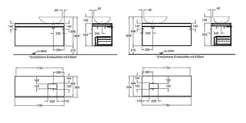 Тумба под раковину Geberit Citterio 500.561.JI.1 118,4 см Тумба под раковину Geberit Citterio 500.561.JI.1 118,4 см