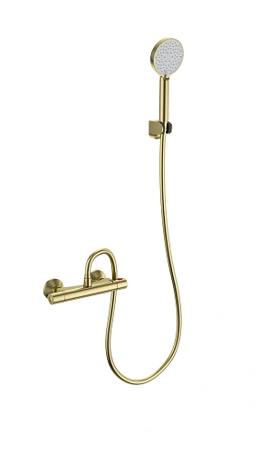 Смеситель для душа Wonzon & Woghand с термостатом, брашированное золото (WW-B1005-A-BG) Смеситель для душа Wonzon & Woghand с термостатом, брашированное золото (WW-B1005-A-BG)
