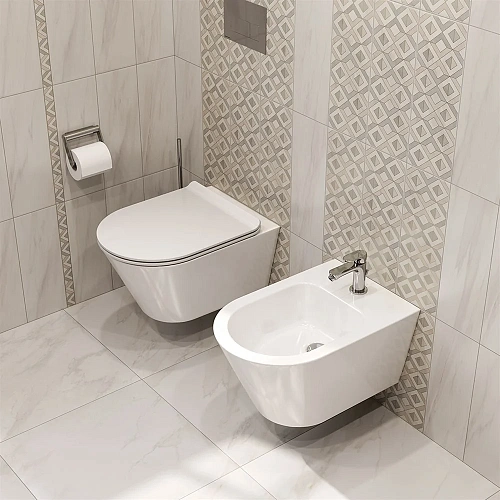 Унитаз подвесной Kerama Marazzi PLAZA Modern безободковый, белый глянцевый PLMR.wc.02 Унитаз подвесной Kerama Marazzi PLAZA Modern безободковый, белый глянцевый PLMR.wc.02