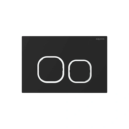 Клавиша смыва Aquatek KDI-0000059 BD черный матовый ободок хром Клавиша смыва Aquatek KDI-0000059 BD черный матовый ободок хром