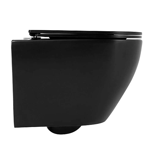 Унитаз подвесной BelBagno COLORATO черный BB062CHR-MB/BB062SC-MB безободковый с сиденьем Унитаз подвесной BelBagno COLORATO черный BB062CHR-MB/BB062SC-MB безободковый с сиденьем