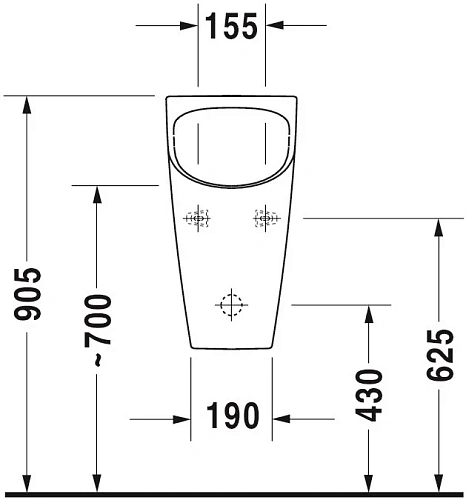 Писсуар Duravit ME by Starck 2814302000 белый Писсуар Duravit ME by Starck 2814302000 белый