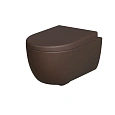 Унитаз подвесной Abner 103T20601R (545x360x330) матовый коричневый безободковый с толстой крышкой 103T20601R-102T20601 Унитаз подвесной Abner 103T20601R (545x360x330) матовый коричневый безободковый с толстой крышкой 103T20601R-102T20601