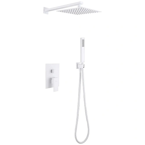 Душевая система ABBER Daheim AF8219W скрытого монтажа без излива, белая матовая Душевая система ABBER Daheim AF8219W скрытого монтажа без излива, белая матовая