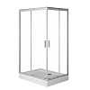 Картинка анонса товара «душевой уголок am.pm gem w90g-404-120280-mt twin slide 120x80, профиль хром матовый, стекло прозрачное»