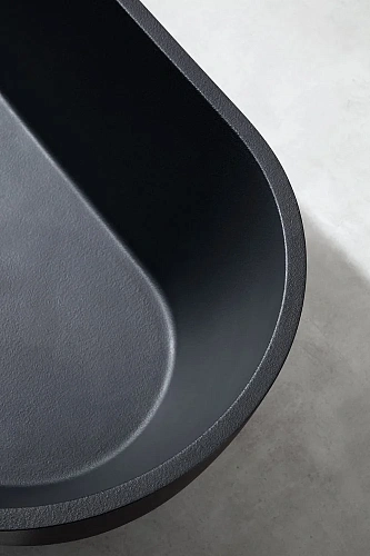 Ванна отдельностоящая ABBER AM9941B 170x75 универсальная, черная матовая, искусственный камень Ванна отдельностоящая ABBER AM9941B 170x75 универсальная, черная матовая, искусственный камень