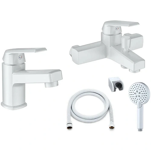 Комплект смесителей OneLife P02-311w белый Комплект смесителей OneLife P02-311w белый