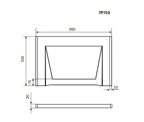 Экран для ванны торцевой Timo TP70S 69,5 см Экран для ванны торцевой Timo TP70S 69,5 см