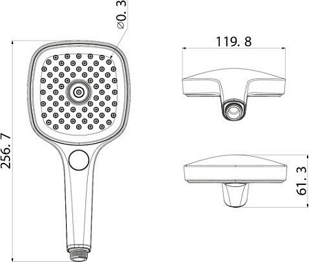 Душевая лейка IDDIS Slide (SLI3F0Ci18) хром