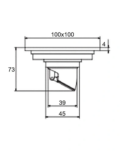 Душевой трап Orange TR01-006b 100х100 черный Душевой трап Orange TR01-006b 100х100 черный