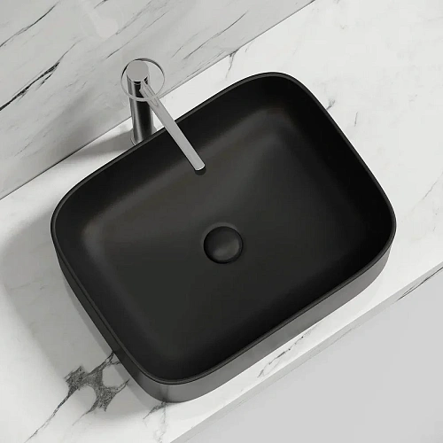 Раковина Ceramica Nova ELEMENT CN6052MB черный матовый накладная Раковина Ceramica Nova ELEMENT CN6052MB черный матовый накладная
