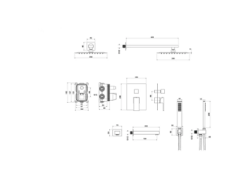 Душевая система Aquatek ЛИБРА AQ1673MB Черный матовый Душевая система Aquatek ЛИБРА AQ1673MB Черный матовый