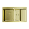 Кухонная мойка Omoikiri Akisame 78-2-LG-L нерж.сталь/светлое золото 4973087
