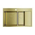 Кухонная мойка Omoikiri Akisame 78-2-LG-L нерж.сталь/светлое золото 4973087 Кухонная мойка Omoikiri Akisame 78-2-LG-L нерж.сталь/светлое золото 4973087