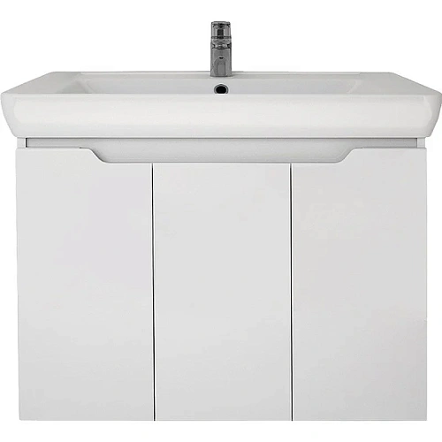 Тумба под раковину DREJA Q PLUS (D), 80 см, подвесная/напольная, 3 дверцы, с опорами, белый глянец 9 99.1006 Тумба под раковину DREJA Q PLUS (D), 80 см, подвесная/напольная, 3 дверцы, с опорами, белый глянец 9 99.1006