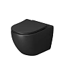Унитаз подвесной GROSSMAN GR-4411BMS Color 550x365x395 черный матовый безободковый с сиденьем