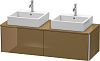 Картинка анонса товара «тумба под раковину duravit xsquare xs4906b6161 140 см коричнево-оливковый глянцевый»