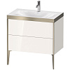 Тумба с раковиной Duravit XVIU XV4710OB122P 80 см белый глянцевый