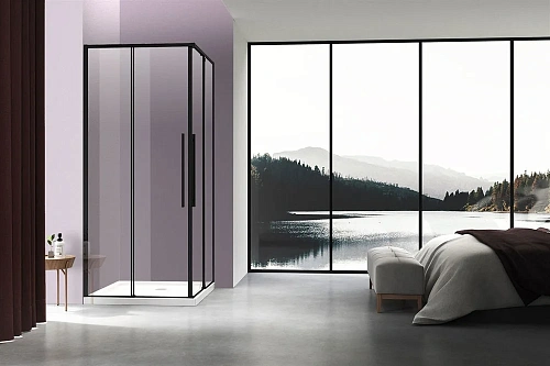 Душевой уголок Slim-N VSS-4SN8010CLB, 1000x800, черный, стекло прозрачное Душевой уголок Slim-N VSS-4SN8010CLB, 1000x800, черный, стекло прозрачное