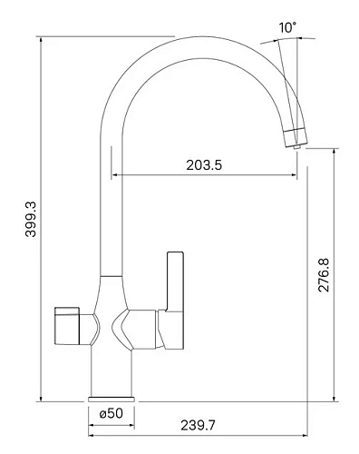 Смеситель для кухни Iddis Pure PURBNFJi05 с каналом для фильтрованной воды, сатин Смеситель для кухни Iddis Pure PURBNFJi05 с каналом для фильтрованной воды, сатин